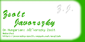 zsolt javorszky business card